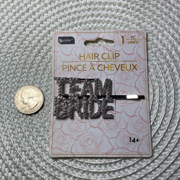 Team Bride Rhinestones Hair Clip/ Bridal Party favor - Picture 3 of 3